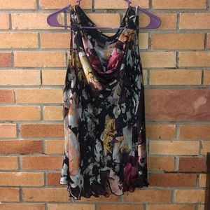 Spenser abstract flower tank blouse
